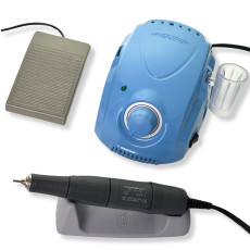 Фрезер для манікюру Marathon-3 Champion блакитний з ручкою H37L1 35000 об./хв. 45вт з педаллю